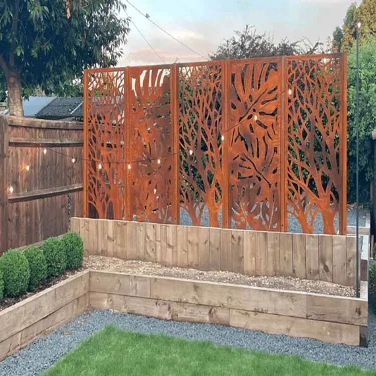 Umelecká obrazovka Corten Partition Screen