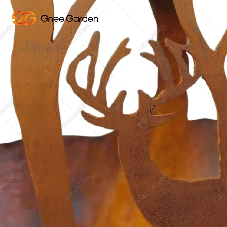 Požiarna guľa Corten pre záhrady s tematikou lesov