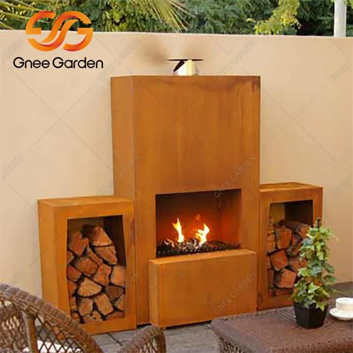 Záhradný krb z ocele Corten