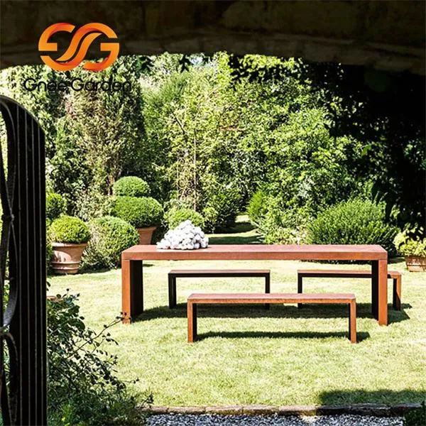 Lavice a stoly z Cortenovej ocele