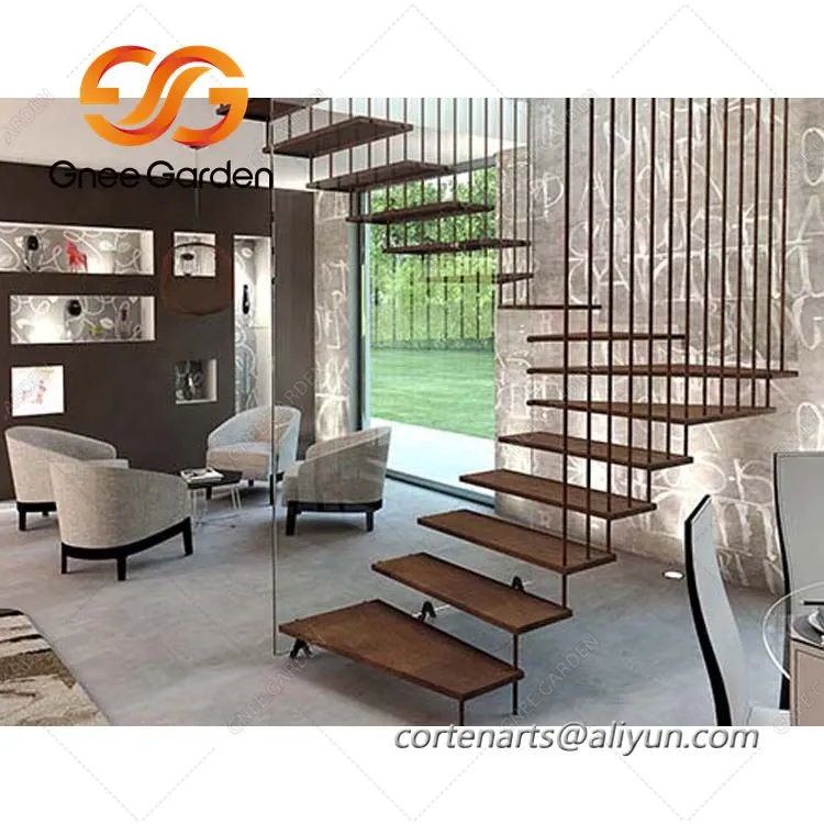 Corten Oceľové hrdzavé kovové záhradné schody