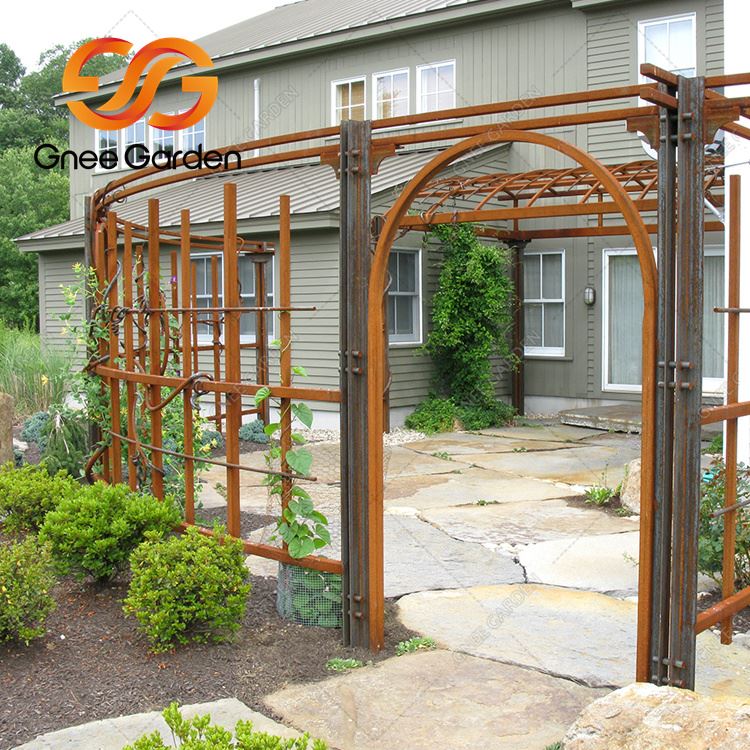 Corten Steel Malé vonkajšie altánky Pergola