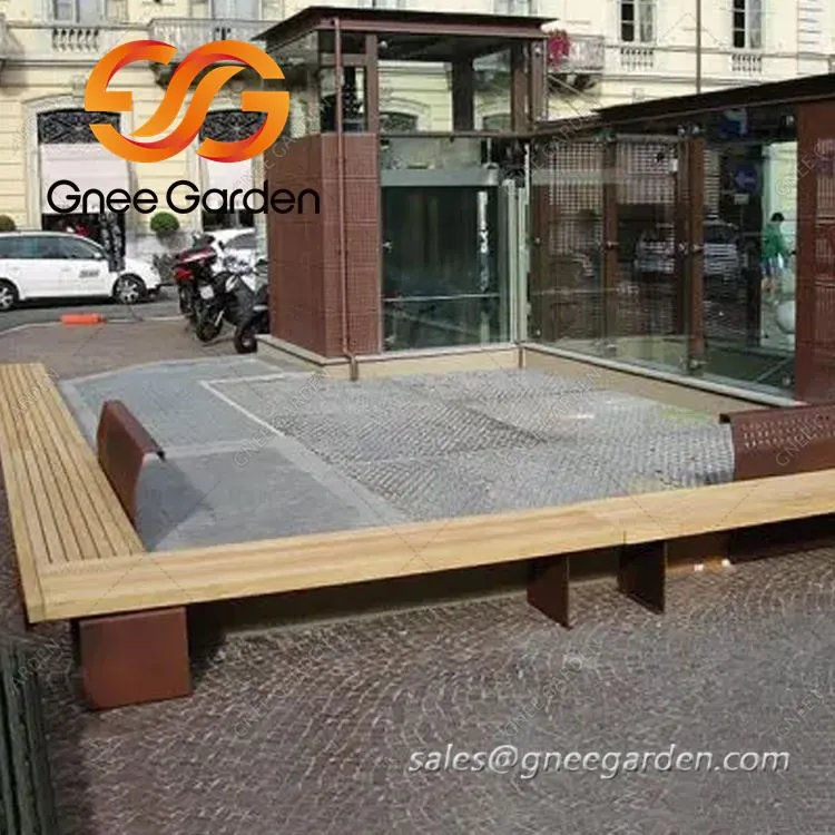 Vonkajší nábytok z ocele Corten na mieru