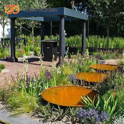 Corten Steel Fire Pirs -odolný