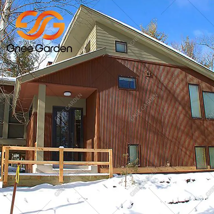 Oceľové zhrdzavené kovové strechy odolné voči poveternostným vplyvom