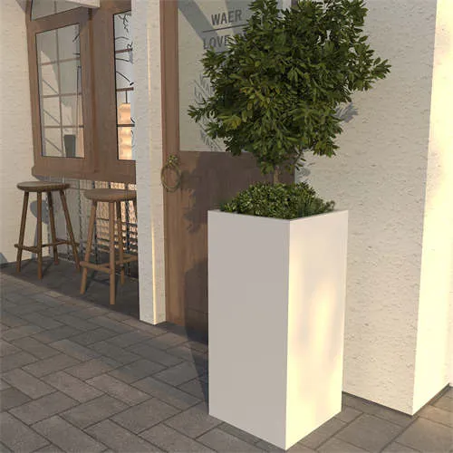 Biely dlhý kvetináč Dekoratívne prispôsobené